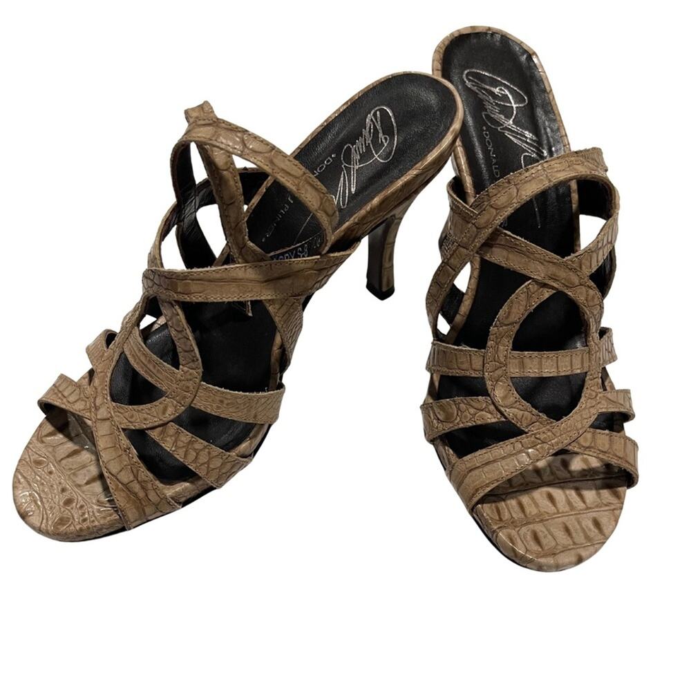 Donald Pliner Sandals Python Print Women's 3.5" Heel Size 6 MShoes